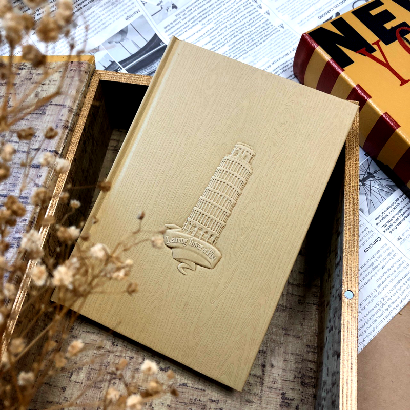 Landmark Relief Embossing Notebook_Wood texture Paper