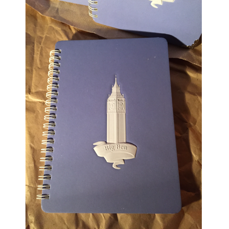 Landmark Relief Embossing Spiral Notebook_Paperboard with artwork printed