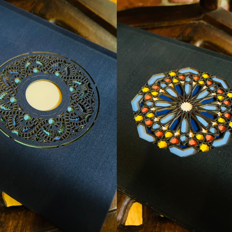 Stained Glass Laser Cutting Book Cloth Journal