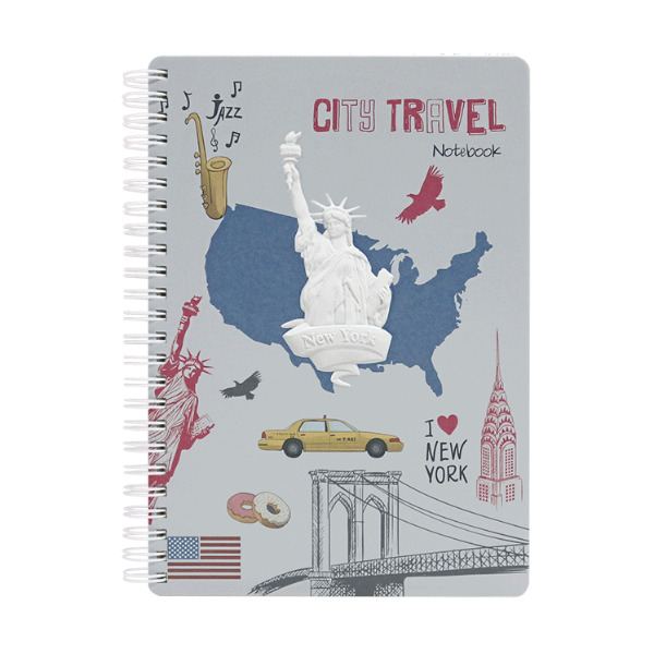 Landmark Relief Embossing Spiral Notebook