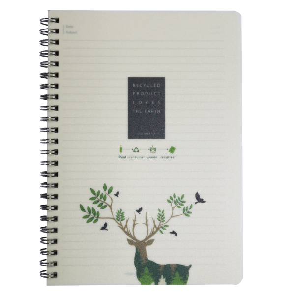 Eco-friendly-Recycled PP Material Spiral Notebook