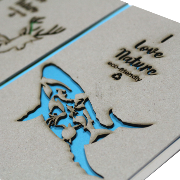  Eco-friendly-Laser Cutting Animal Notebook